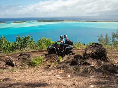 Combo Bora Bora Moana Adventure Tours ATV quad safari montagne jet ski